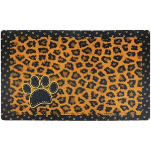 Drymate Tan Leopard Pet Bowl Dog & Cat Place Mat