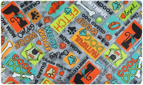 Drymate Cool Dog Dog Placemat, Grey, Small slide 1 of 7