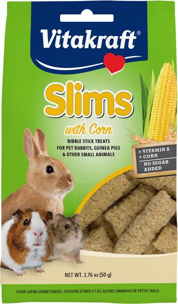 Vitakraft Slims with Corn Rabbit Guinea Pig & Hamster Treat, 1.76-oz bag slide 1 of 3