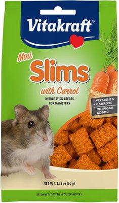 Vitakraft Mini Slims Carrot Flavor Nibble Stick Small Animal Treats, 1.76-oz bag, slide 1 of 1