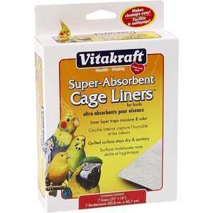 Vitakraft Super-Absorbent Bird Cage Liner, 7 count