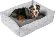 Disney Mickey Bolster Cat & Dog Bed, Gray Patterned, Large