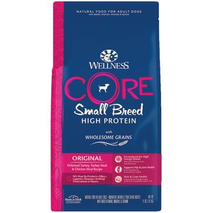 Wellness CORE Wholesome Grains Small Breed Original Recipe High Protein Dry Dog Food, 4-lb bag