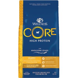 Wellness CORE Wholesome Grains Puppy High Protein Dry Dog Food, 4-lb bag