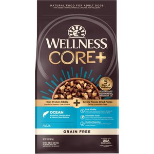 Wellness CORE RawRev High Protein Grain-Free Ocean Whitefish, Herring & Salmon Meal Recipe Dry Dog Food, 10-lb bag
