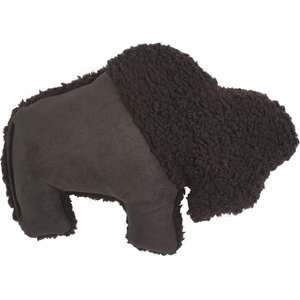 West Paw Big Sky Bison Squeaky Plush Dog Toy, Chocolate