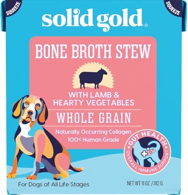 Solid Gold Bone Broth Stew with Lamb & Hearty Vegetables Whole Grain Dog Food Topper, 11-oz box, slide 1 of 1