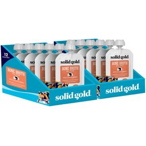 Solid Gold Bone Broth Salmon Shreds Grain-Free Wet Cat Food Topper, 3-oz, case of 12