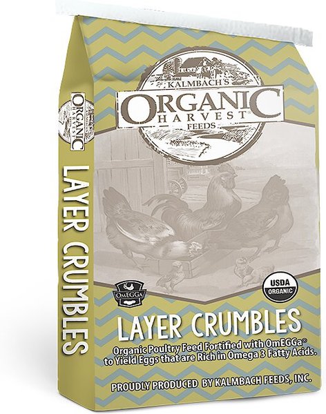 Kalmbach Feeds Organic Harvest 17% Protein Layer Crumbles Chicken Feed, 25-lb bag slide 1 of 3