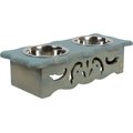 Mela Artisans Chihuahua Elevated Dog & Cat Bowls, Distressed Dusk, 2-cup