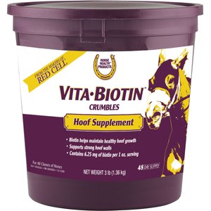 Horse Health Products Vita Biotin Molasses Flavor Crumbles Horse Supplement, 3-lb tub