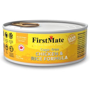 FirstMate Chicken & Rice Formula Cage-Free Canned Cat Food, 5.5-oz can, case of 24