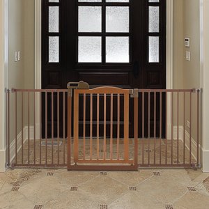 Richell One-Touch Wide Dog Gate II, Brown