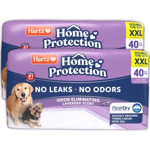 Hartz Home Protection Odor Eliminating Lavender Scent Dog Pads, XX-Large, 80 count