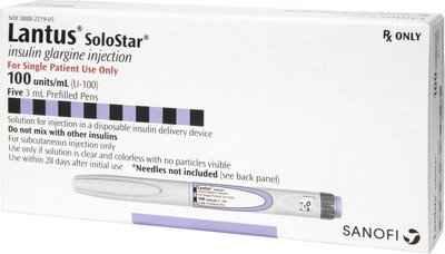Lantus SoloStar Insulin Glargine Injection U-100, 3 mL, slide 1 of 1