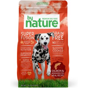 By Nature Pet Foods Grain-Free Salmon & Menhaden Fish Recipe Dry Dog Food, 24-lb bag