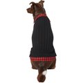 Frisco Plaid Cable Knit Dog & Cat Sweater, Red Plaid, X-Small