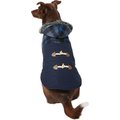 Frisco Plaid Hooded Insulated Dog & Cat Peacoat, Navy, Medium
