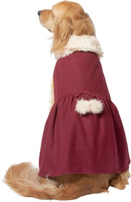 Frisco Pom Pom Bow Dog & Cat Peacoat Dress, slide 1 of 1