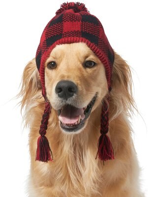 Frisco Plaid Dog & Cat Knitted Hat, slide 1 of 1