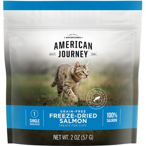American Journey 100% Salmon Freeze-Dried Grain-Free Cat Treat, 2-oz bag