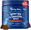 Zesty Paws Advanced Aller-Immune Bites Salmon Flavored Soft Chews Allergy & Immune Supplement for Senior D...