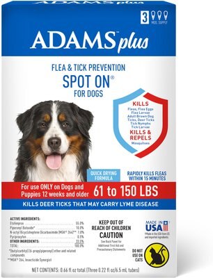 Adams Flea & Tick Spot Treatment for Dogs, 61-150 lbs, slide 1 of 1
