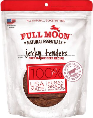 Full Moon Natural Essentials Jerky Tenders Beef Recipe Human-Grade Dog Treats, 24-oz bag, slide 1 of 1