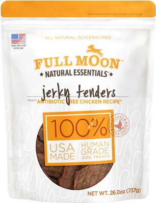 Full Moon Natural Essentials Jerky Tenders Chicken Recipe Human-Grade Dog Treats, 26-oz bag, slide 1 of 1