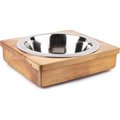 Ozarks Fehr Trade Originals Elevated Single Dog & Cat Bowl, Natural, 12-cup