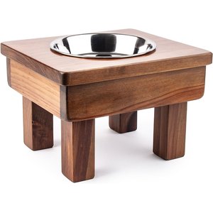 Ozarks Fehr Trade Originals Elevated Single Dog & Cat Bowl, Rusty Nails, 2.4-cup, 7-in tall