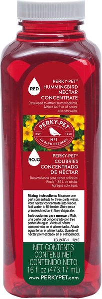 Perky-Pet Nectar Concentrate Red Hummingbird Food, 16-oz bottle slide 1 of 1