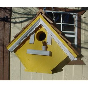 Bird Houses by Mark Victorian Wren Bird House, Yellow