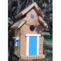 Bird Houses by Mark Cedar Cottage Bird House, Blue