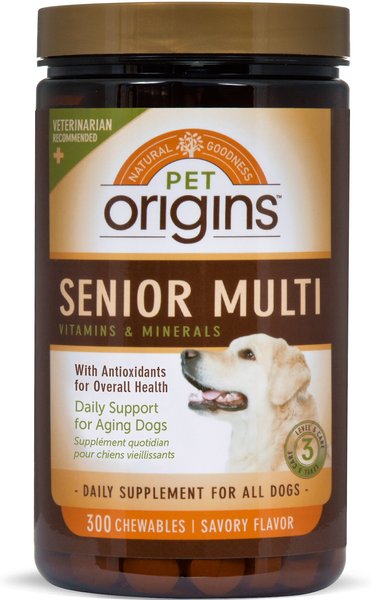 Pet Origins Multi-Vitamins & Minerals Senior Dog Supplement, 300 count slide 1 of 5