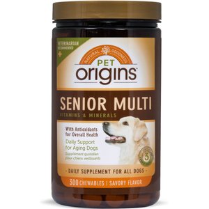 Pet Origins Multi-Vitamins & Minerals Senior Dog Supplement, 300 count