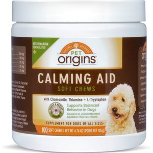 Pet Origins Calming Aid Soft Chew Dog Supplement, 100 count
