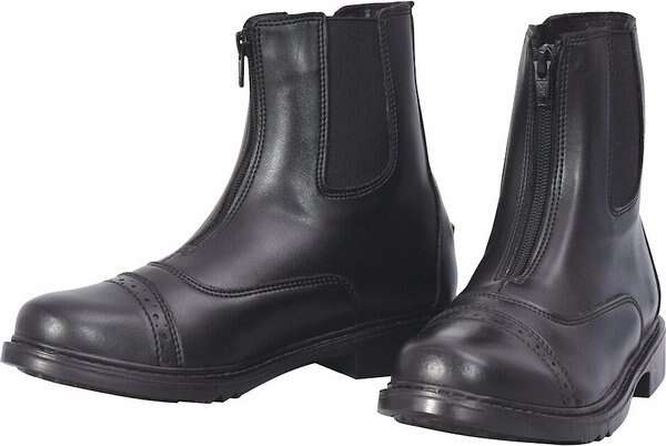 TuffRider Ladies Starter Front Zip Paddock Boots, Black, 11 slide 1 of 2