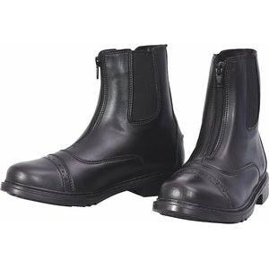 TuffRider Ladies Starter Front Zip Paddock Boots, Black, 7.5