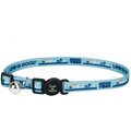 LIFE IS GOOD Good Vibes Polyester Breakaway Cat Collar with Bell, Light Blue, 8 to 12-in neck, 3/8-in wide