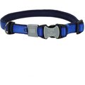 LIFE IS GOOD Padded Polyester Dog Collar, Blue, 12 to 18-in neck, 5/8-in wide
