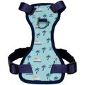 LIFE IS GOOD Canvas Overlay Good Vibes Polyester Dual Clip Dog Harness, Blue, 12 to 17-in chest