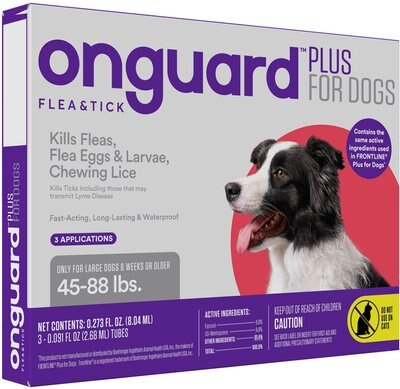 Onguard Plus Flea & Tick Spot Treatment for Dogs, 45-88 lbs, slide 1 of 1