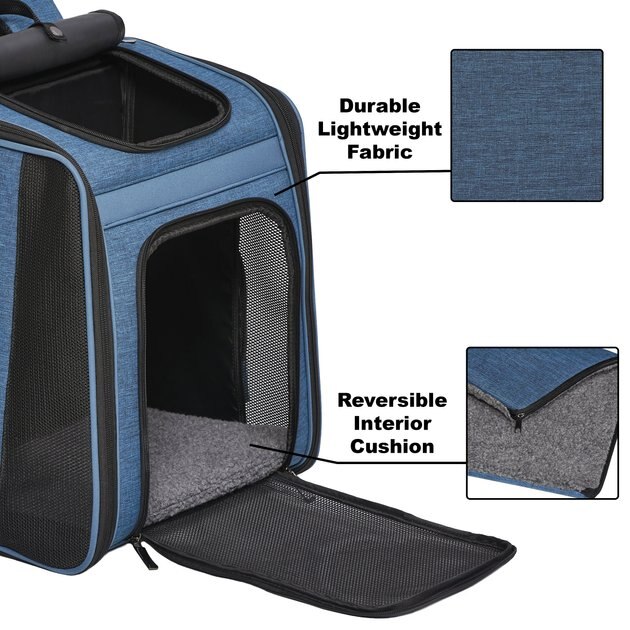 S-Lifeeling Pet Dog Cat Stripe Chest Pet Carrier Bag Double-Shoulder Backpack
