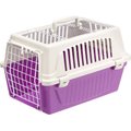 Ferplast ATLAS Two Door Top Load Plastic Dog & Cat Carrier, Purple, 19-in