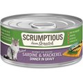 Scrumptious From Scratch Sardines & Mackerel Dinner In Gravy Canned Cat Food, 2.8-oz, case of 12
