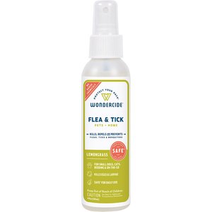 Wondercide Lemongrass Scent Home & Pet Flea & Tick Spray, 4-oz bottle