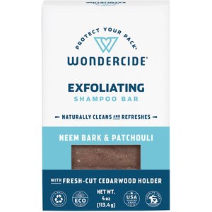 Wondercide Exfoliating Neem Bark & Patchouli Dog & Cat Shampoo Bar, 4-oz bar