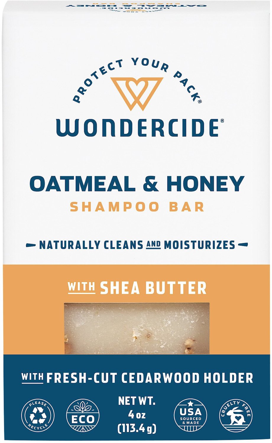 Wondercide Oatmeal & Honey Shea Butter Dog & Cat Shampoo Bar