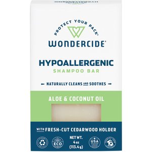 Wondercide Aloe & Coconut Oil Hypoallergenic Dog & Cat Shampoo Bar, 4-oz bar